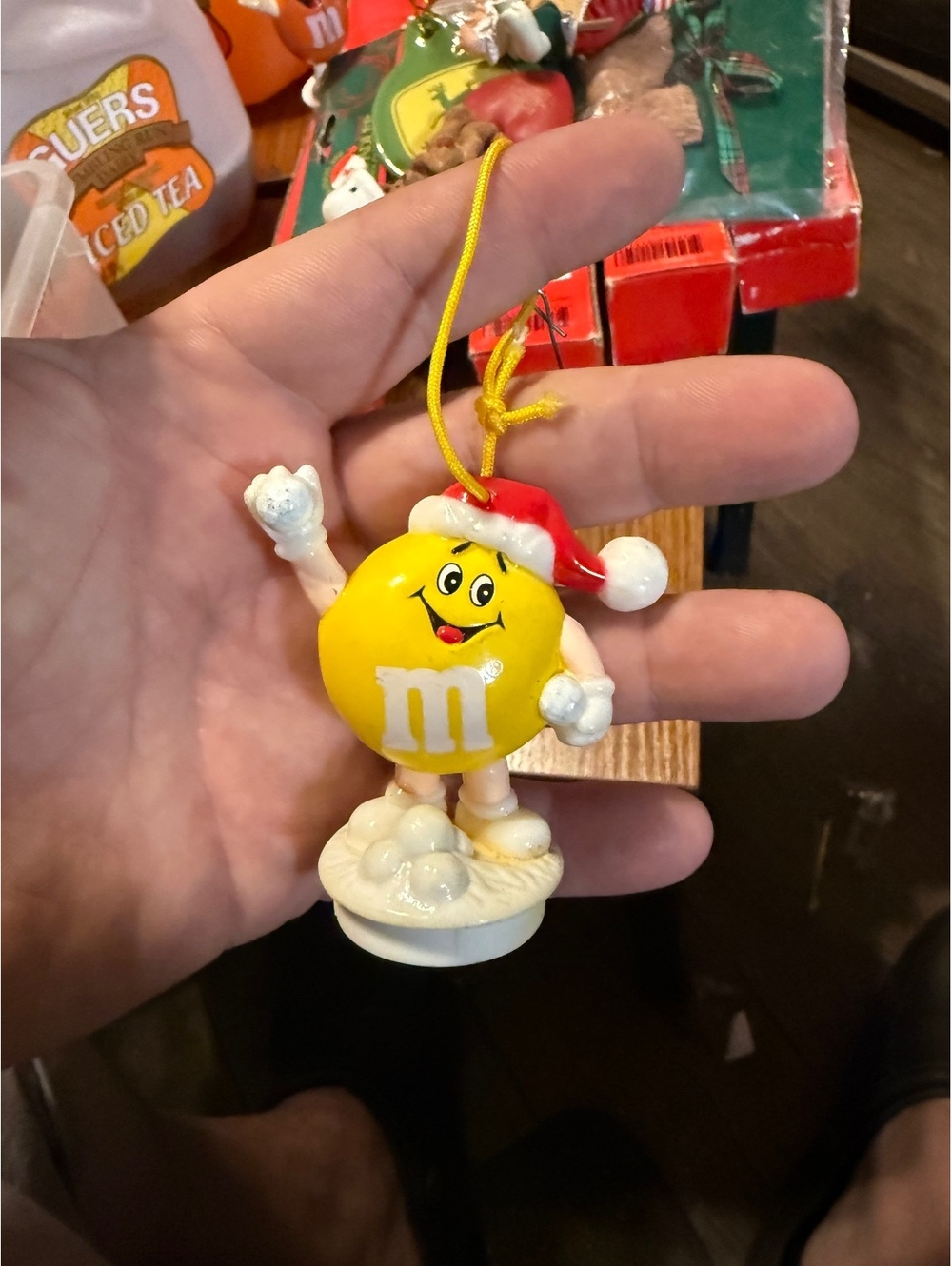 M&M's Yellow Character Christmas Ornament Figurine